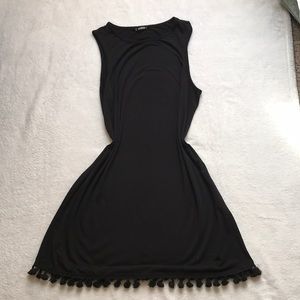 Black boho dress